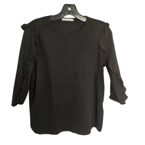 Black Top 3/4 Sleeve Zara, Size M