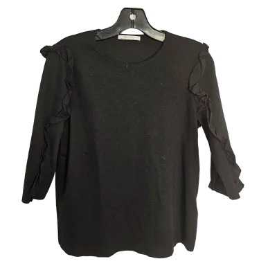 Black Top 3/4 Sleeve Zara, Size M