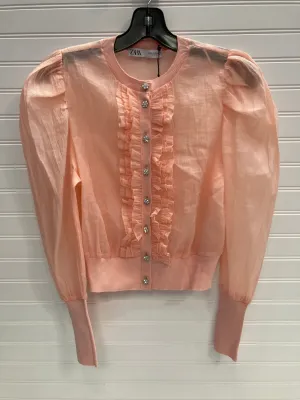 Cardigan By Zara In Pink, Size: M