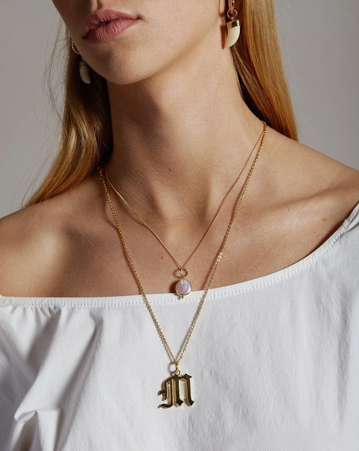 Gold Letter H Necklace