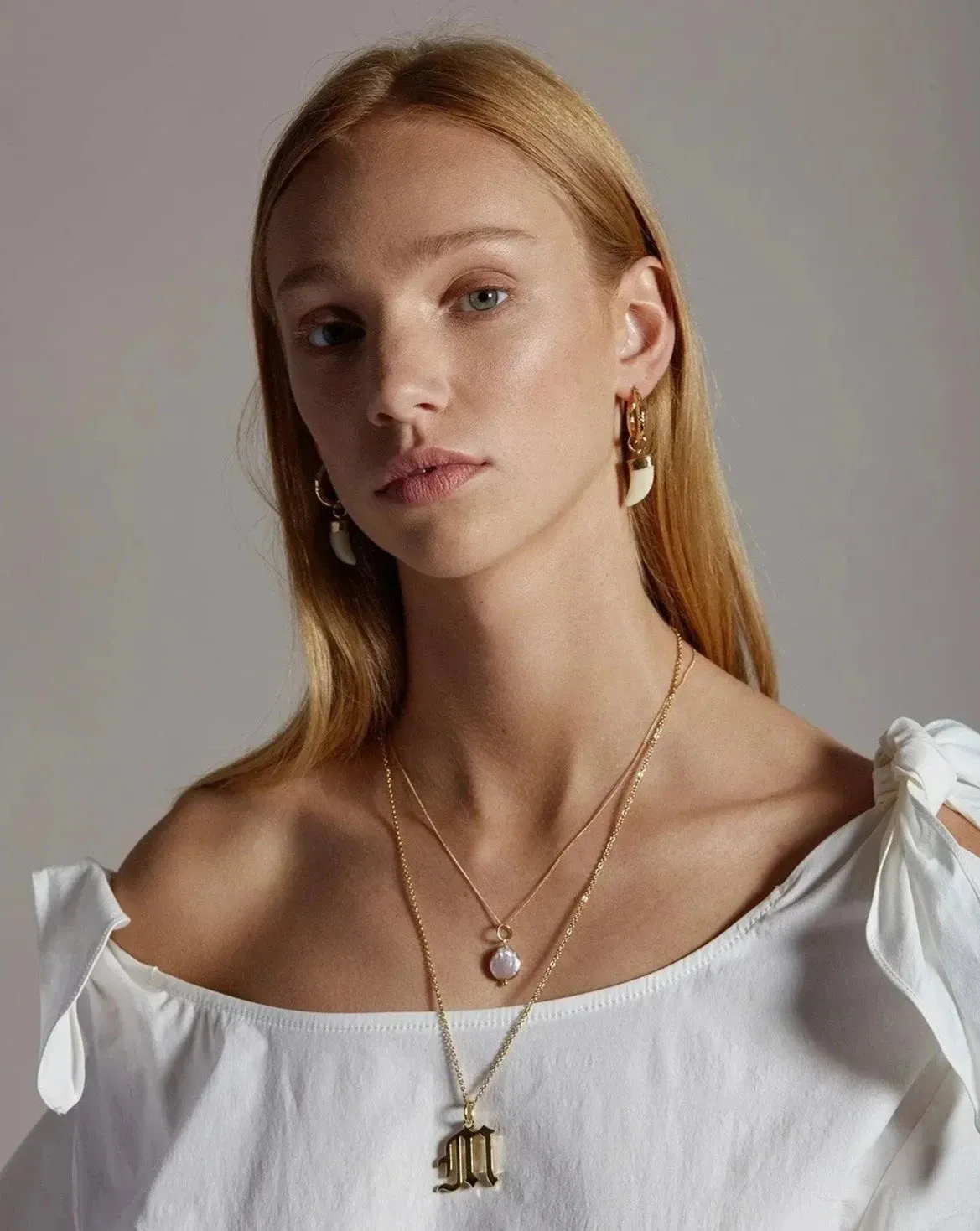 Gold Letter H Necklace