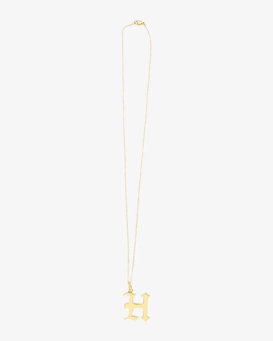 Gold Letter H Necklace