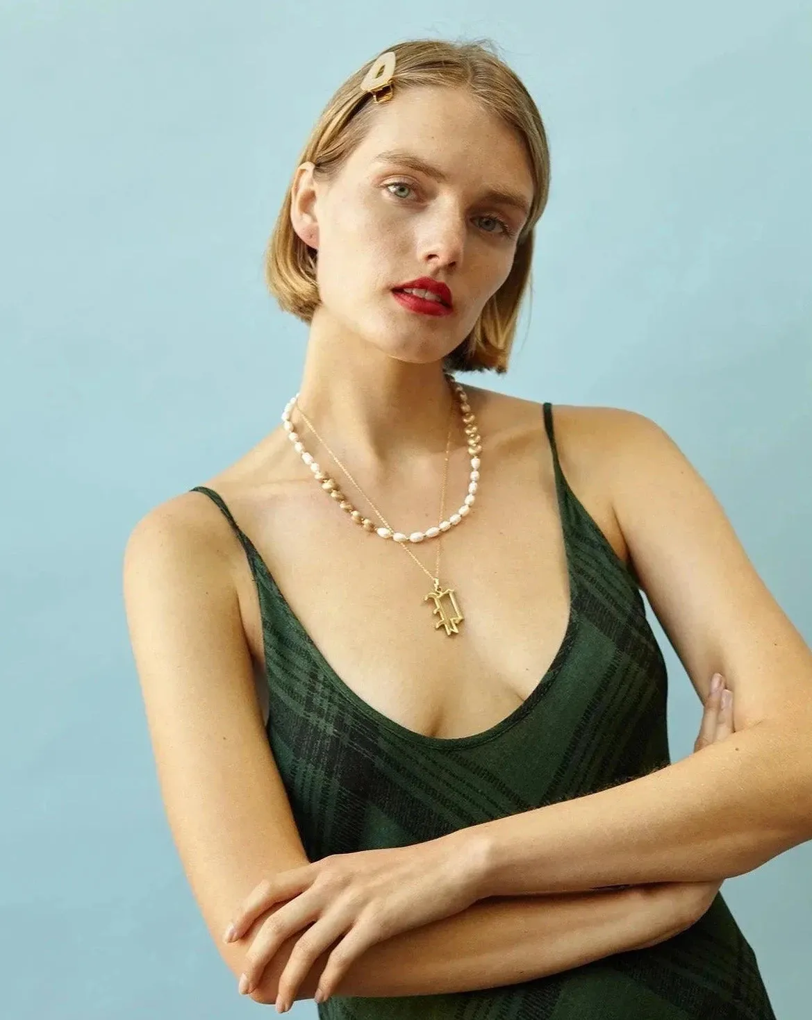 Gold Letter H Necklace